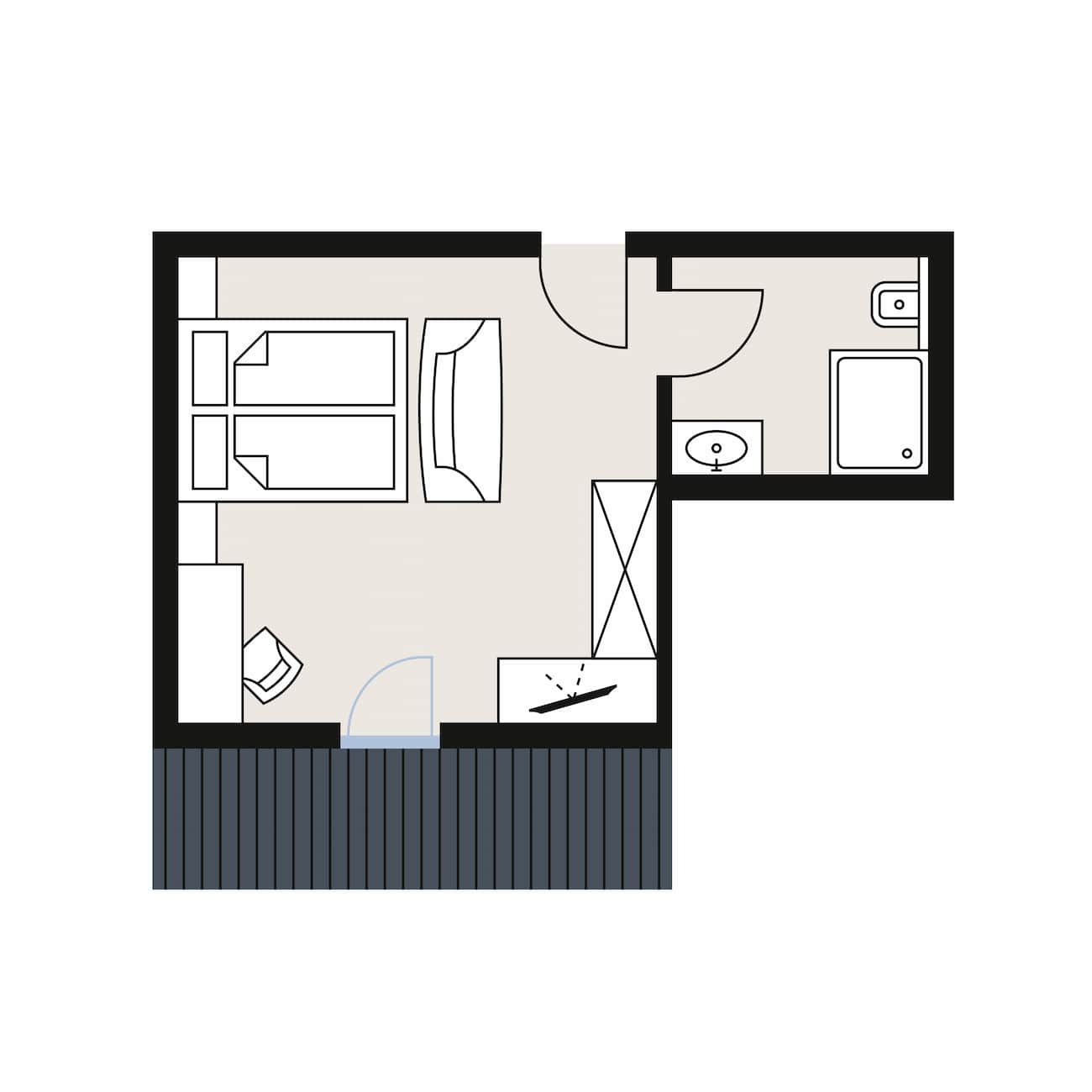 Superior Galzig Room Hotel Alpina Arlberg Sketch